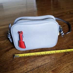 J. Crew Leather Camera Bag in Grey